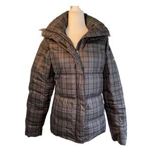 Columbia Mercury Maven IV 550-Fill Down Puffer Jacket Deep Purple Brown Plaid S